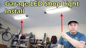 This high quality 8 foot ceiling light is available in led or fluorescent versions. Garage Led Shop Light Fixture Replaces Fluorescent Youtube