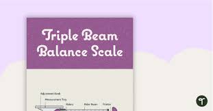 triple beam balance scale poster