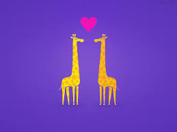 wallpaper cute cartoon giraffe couple