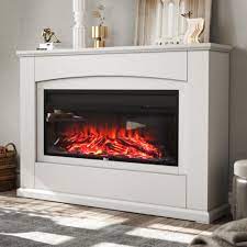 Electric Fireplace Heater With Large