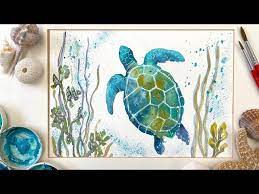 How To Paint A Sea Turtle In Watercolor