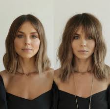 She shows a great example of wispy blonde layered hairstyle. 50 Best Styles For Medium Length Hair With Bangs Hair Adviser
