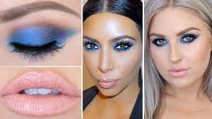 kim kardashian inspired blue eyeshadow
