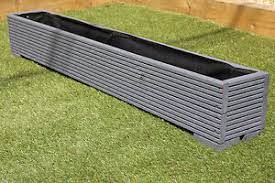The most common large grey planter material is metal. Grey Large 6ft Long Wooden Garden Planter Trough Flower Bed Pots 180x22x23 Cm Ebay