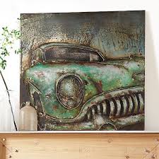 classic car metal wall art wild