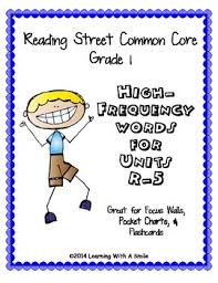 Reading Street Common Core Grade 1 Hf Words For Word Walls Pocket Charts