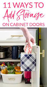 organize using cabinet doors