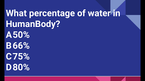 percene of water in human body