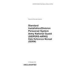 Sidpers Arng Data Reference Manual Sdrm