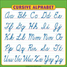 cursive alphabet student reference