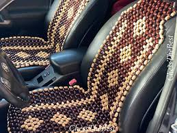 Bead Car Seat Cover Set Of 2 Wood