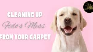 cleaning up a dog mess on your carpet