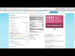 how to calculate nutrition facts for