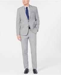 Mens Slim Fit Stretch Light Gray Suit Separates Created For Macys