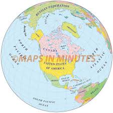 digital vector globe world map