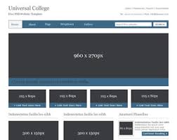 Universal College Free Psd Website Template Psd Templates Os