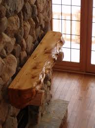 Root Wood Mantle Cabin Fireplace