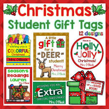 Christmas Student Gift Tags 12 Different Editable Holiday Designs