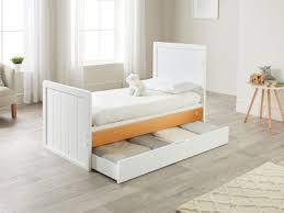 Abi Cot Bed White Natural Toddler