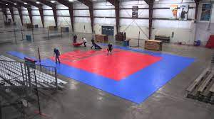 how to build an indoor volleyball court