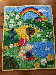 Vintage Baby Crib Blanket Quilt Holly