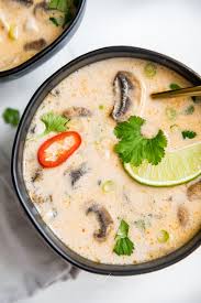 Tom kha gai is a tradition thai soup containing a spicy coconut broth simmered with chicken, vegetables, and fresh basil. Best Ever Tom Kha Gai Soup Thai Coconut Chicken Soup 40 Aprons