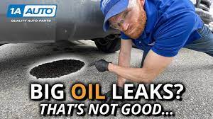 oil puddle under your car or truck how
