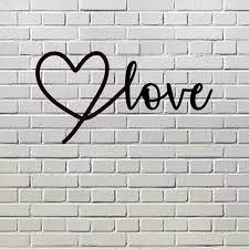 Love Metal Wall Art Heart Wall Decor