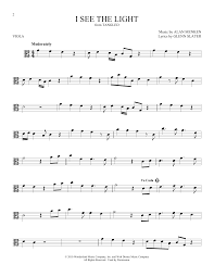 I See The Light From Disneys Tangled Viola Solo Sheet Music