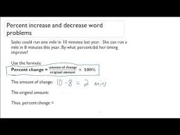 percent increase and decrease word