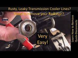 transmission line on radiator removal