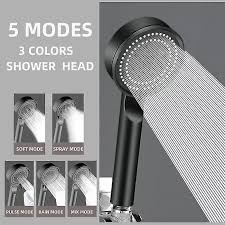 Black 5 Modes Water Saving Shower Head