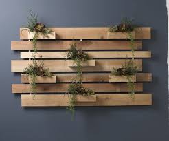 Wooden Slat Wall With Succulents