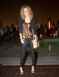 Bleulab Jeans And Gold Lame Top Nightlife Fashion Jeans