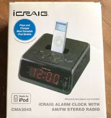 icraig alarm clock am fm stereo radio