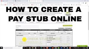 how to make a pay check stub for