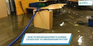 how to repair basement flooding caused