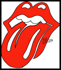 how to draw the rolling stones lips and