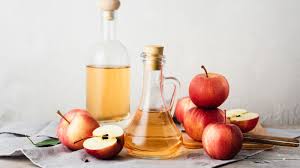 apple cider vinegar in a juicer