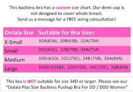 Oolala Backless Strapless Bra Pump Up Cups For Perfect