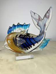 Large Vintage Murano Glass Fish Italy