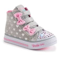 Skechers Twinkle Toes Shuffles Doodle Day Toddler Girls Light Up Shoes