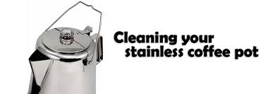 how to clean stainless coffee pot and