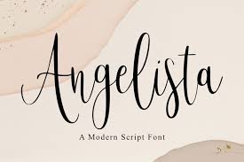 angelista a modern script font
