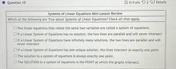 Systems Of Linear Equations Mini Lesson