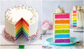pride month réalisez un rainbow cake