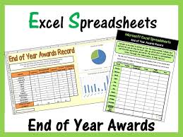 Microsoft Excel Spreadsheets End Of Year Awards
