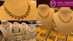 light weight gold necklace designs at