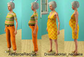 mod the sims elder pregnant clothes