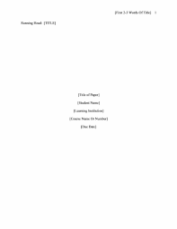 Format For A Title Page For A Research Paper